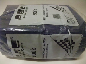 p2 sn1 abc luncheon napkin 1 ply dark blue pk - 500s 300mmx300mm pk