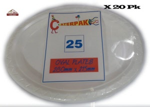 p3 pp2 280mm x 215mm oval plates plastic 350 ac